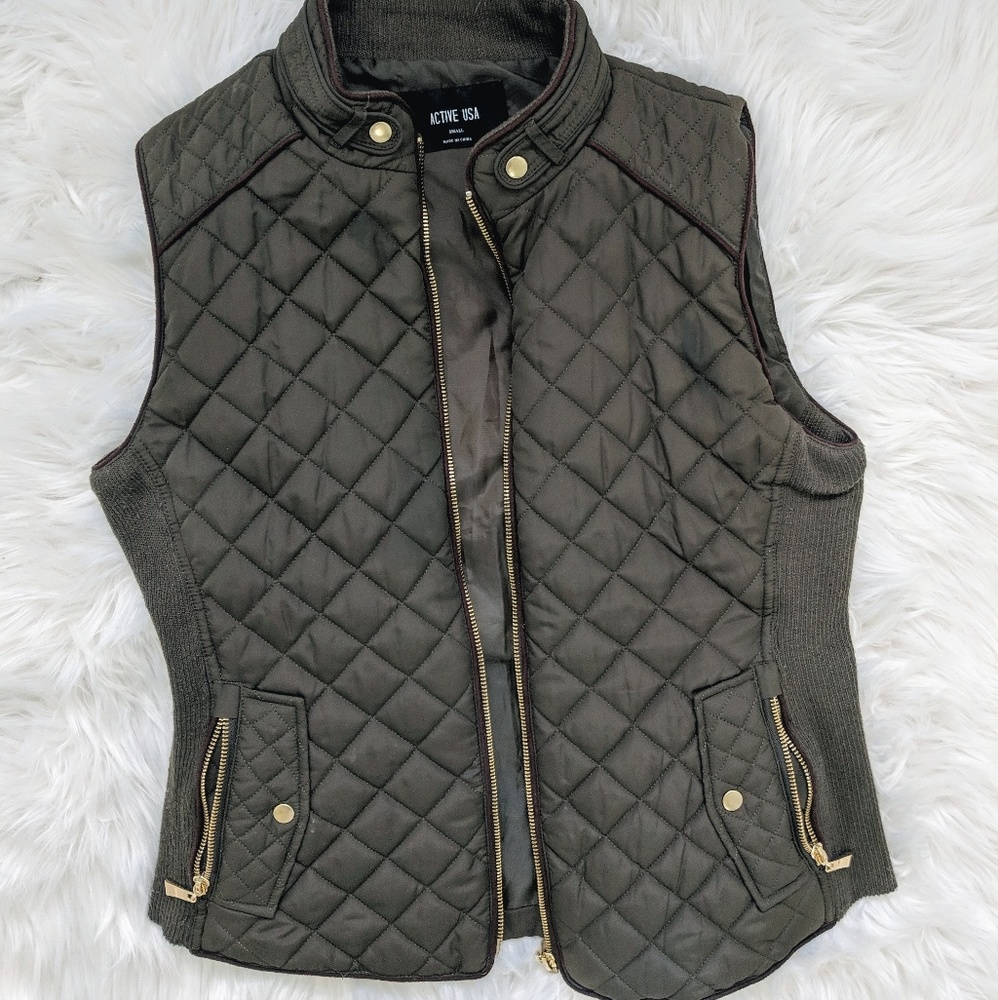 Dark Olive Green Vest